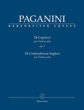 Paganini, Niccolo - 24 Caprices for Solo Violin - edited by Daniela Macchione - Barenreiter URTEXT