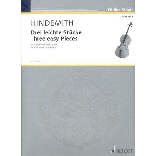 Hindemith, Paul - Three Easy Pieces - Cello and Piano - Schott Edition