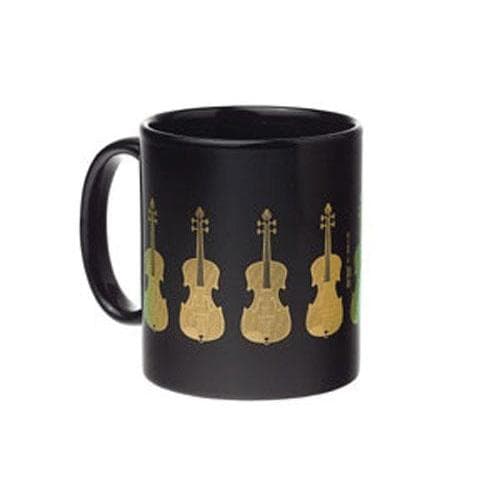 Black & Gold Violin Mug: Music Gift