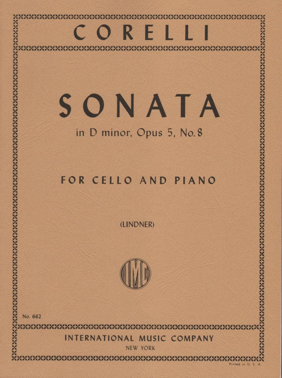 Corelli, Arcangelo - Sonata In D Minor Op 5 No 8 - International Edition