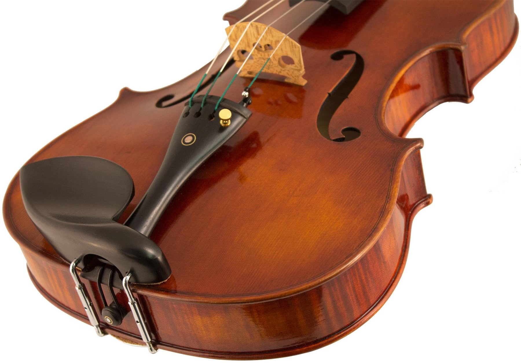 Strad Ebony Viola Chinrest - Large Plate with Hump