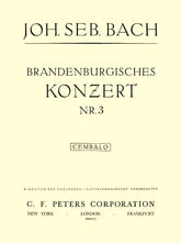 Bach, JS - Brandenburg Concerto No 3 BWV 1048 for Piano - Peters Edition