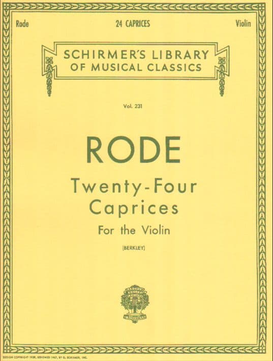 Rode, Pierre - 24 Caprices for the Violin - G Schirmer