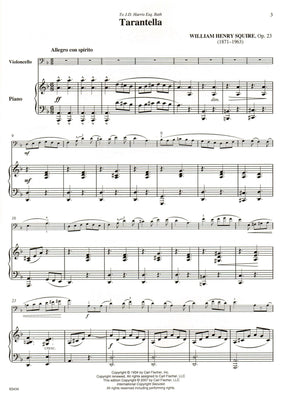 Squire, William Henry - Tarantella Op 23  For Cello and Piano Published by Carl Fischer