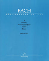 Bach, JS - 6 Suites BWV 1007 1012 for Cello - Arranged by Schwemer/Woodfull-Harris - Barenreiter Verlag URTEXT Edition