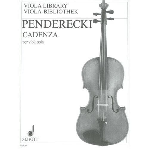 Penderecki, Krzysztof - Cadenza For Solo Viola Arranged by Christiane Edinger Published by Schott Music