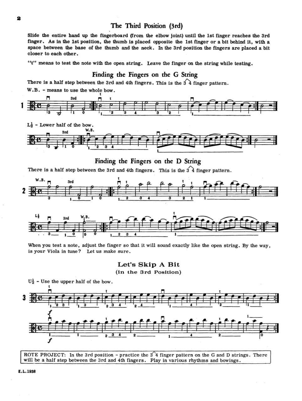 Applebaum, Samuel - 3rd & 5th Position String Builder for Viola - Belwin/Mills Publication