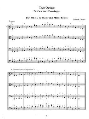 Brown, Susan - Two Octave Scales and Bowings - SCORE - Tempo Press