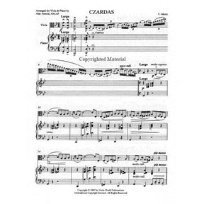 Monti, Vittorio - Czardas - Viola and Piano - transcribed by Alan Arnold - Viola World Publications