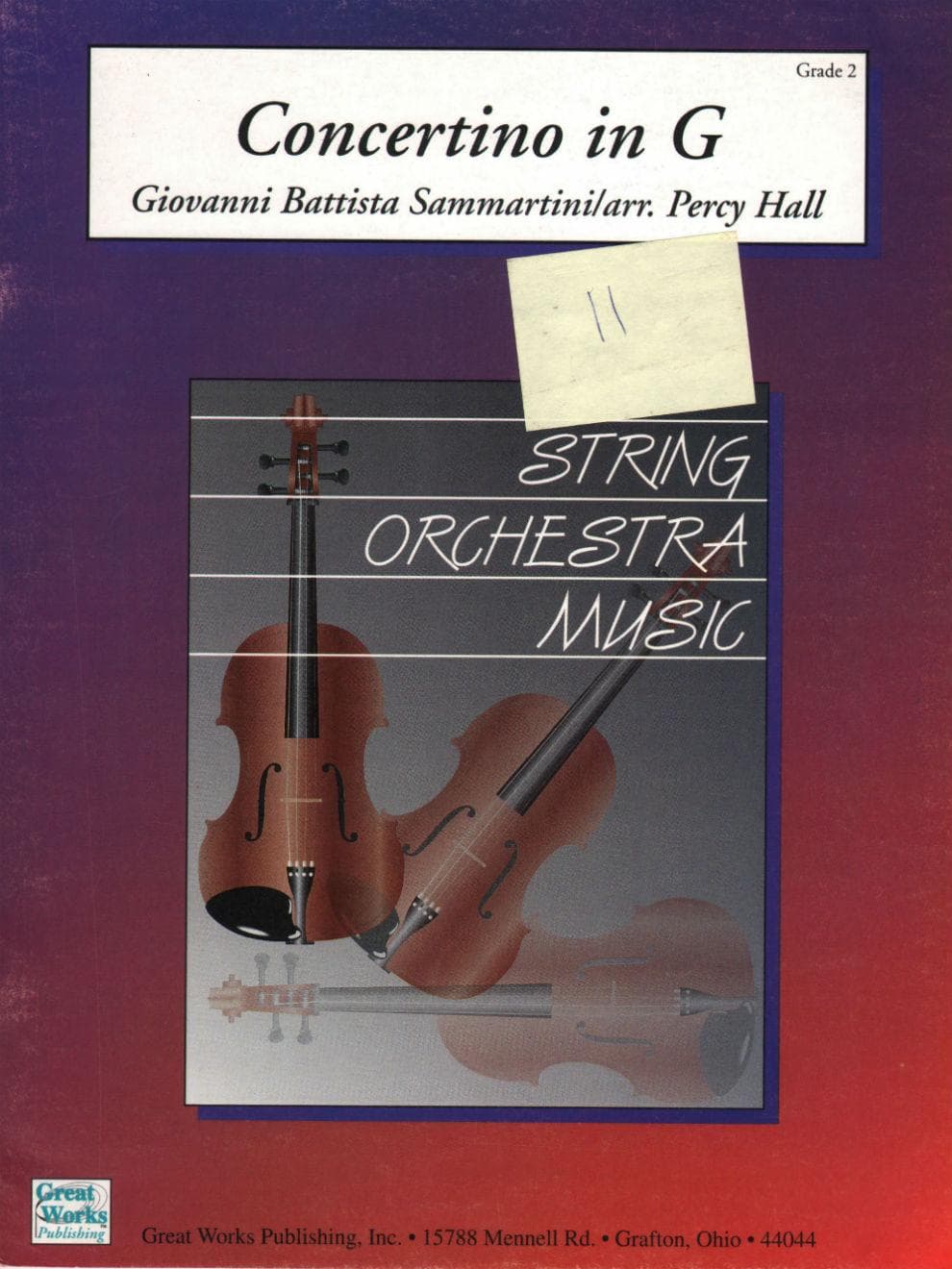 Sammartini, Giovanni Battista - Concertino in G Major - for String Orchestra - Great Works Publishing