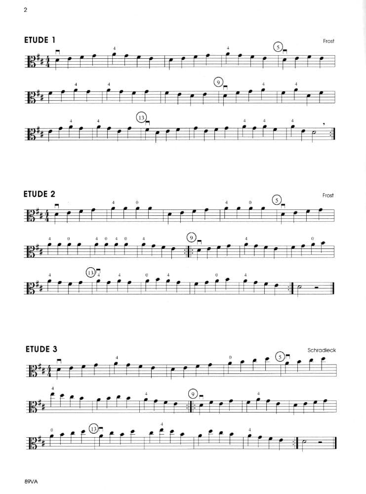 Solos and Etudes Book 1 - Viola By Gerald E Anderson Edited by Robert Frost Published by Neil A Kjos Music Company