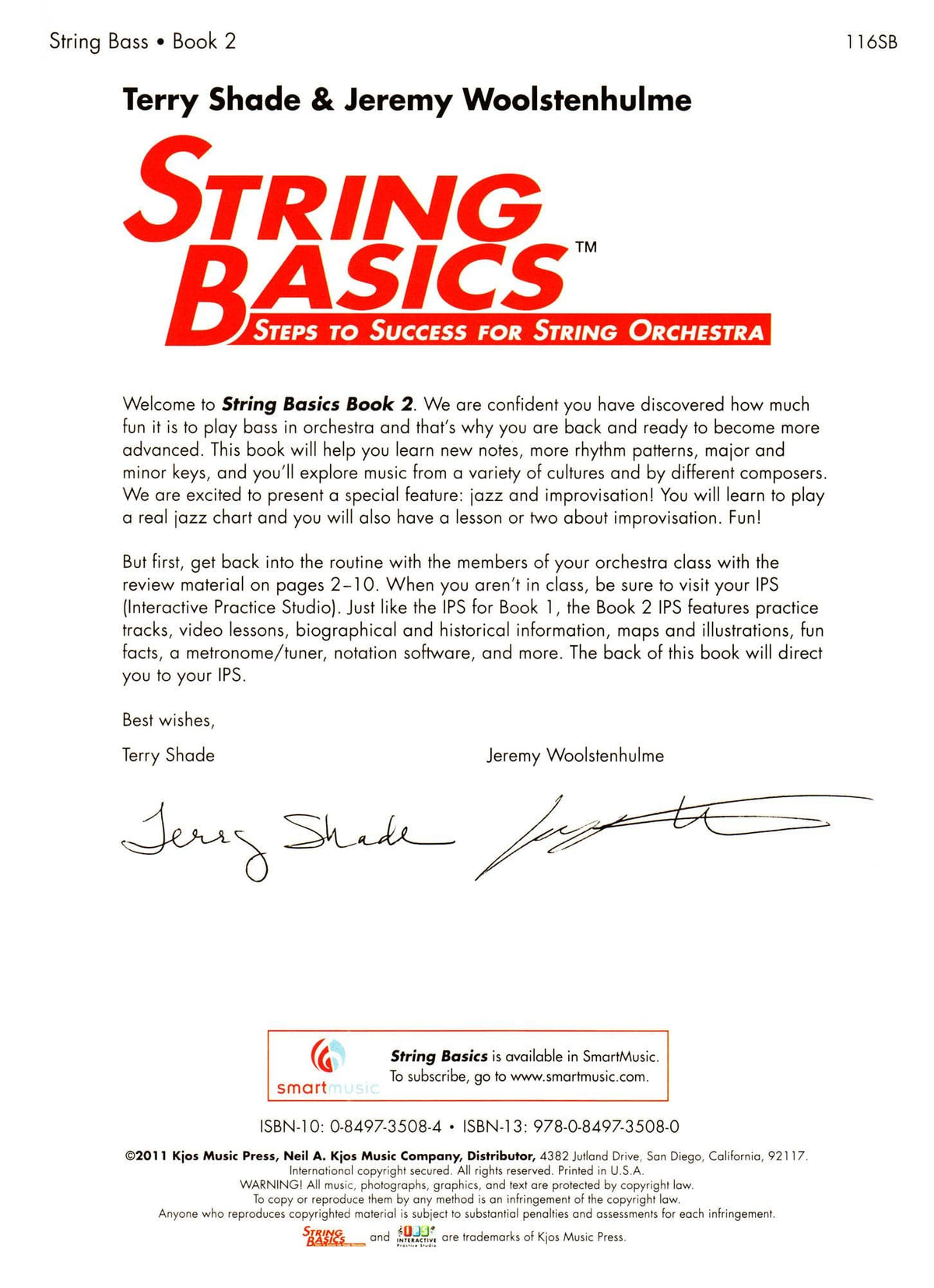 String Basics - Steps to Success for String Orchestra - Book 2 - Bass - Neil A. Kjos