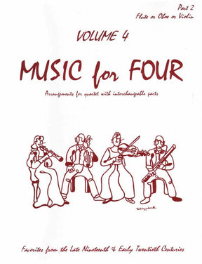 Music for Four, Volume 4 - Part 2 (Violin/Oboe/Flute) - arranged by Daniel Kelley - Last Resort Music