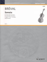 Cello Sonata in C Major - Breval, JB - Cello and Piano - arranged by Stutschewsky - Schott