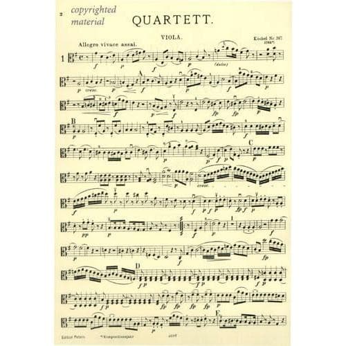 Mozart, WA - String Quartets, Volume 1: The 10 Famous Quartets - Two Violins, Viola, and Cello - edited by Andreas Moser and Hugo Becker - Edition Peters