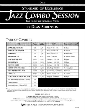 Sorenson, Dean - Jazz Combo Session, for Oboe Published by Neil A Kjos Music Company