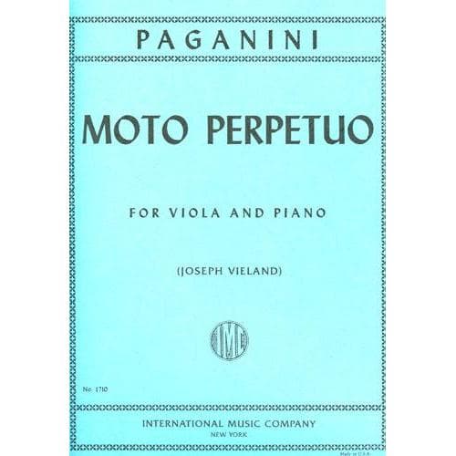 Paganini, Niccol? - Moto Perpetuo, Op 11 For Viola and Piano Published by International Music Company