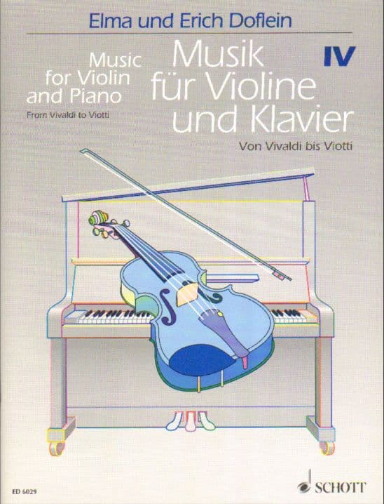 Music for Violin and Piano: 50 Small Pieces for Beginners, Volume 4 - edited by Erich and Elma Doflein - Schott Edition