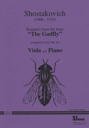 Shostakovich, Dmitri - Romance from the Suite "The Gadfly" - Viola and Piano - arranged by Sue Otty - SJ Music Edition