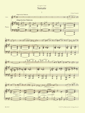 Franck, Cesar - Sonata, Andantino Quietoso, and Melancolie - for Violin and Piano - edited by Woodfull-Harris - Barenreiter URTEXT