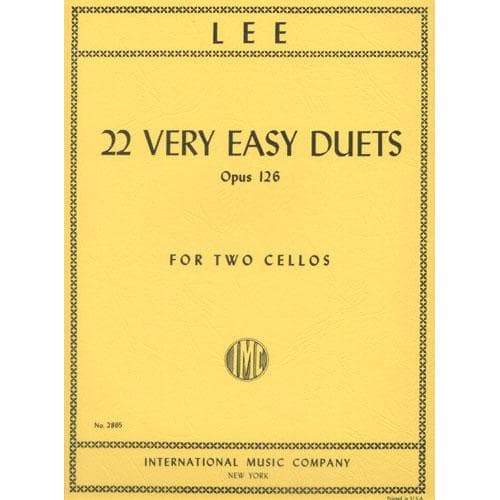 Lee, Sebastian - 22 Very Easy Duets, Op 126 - Two Cellos - International Music Co