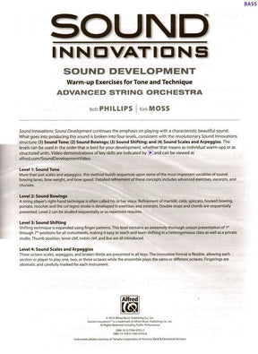 Sound Innovations - Sound Development - Advanced String Orchestra - Bass - Phillips and Moss - Alfred