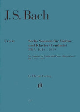 Bach, JS - Six Sonatas, BWV 1014 - 1019 - Violin and Piano - edited by Hans Eppstein - G Henle Verlag URTEXT