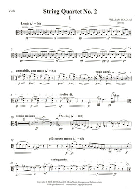 Bolcom, William - String Quartet No. 2 - Score and Parts - Edward B. Marks Music Company