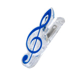 Treble Clef Music Clip - Blue