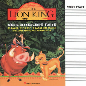 The Lion King - Manuscript Paper. Published by Hal Leonard.