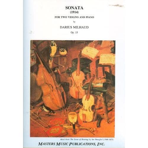 Milhaud, Darius - Sonata, Op 15 (1914) - Two Violins and Piano - Masters Music Publication