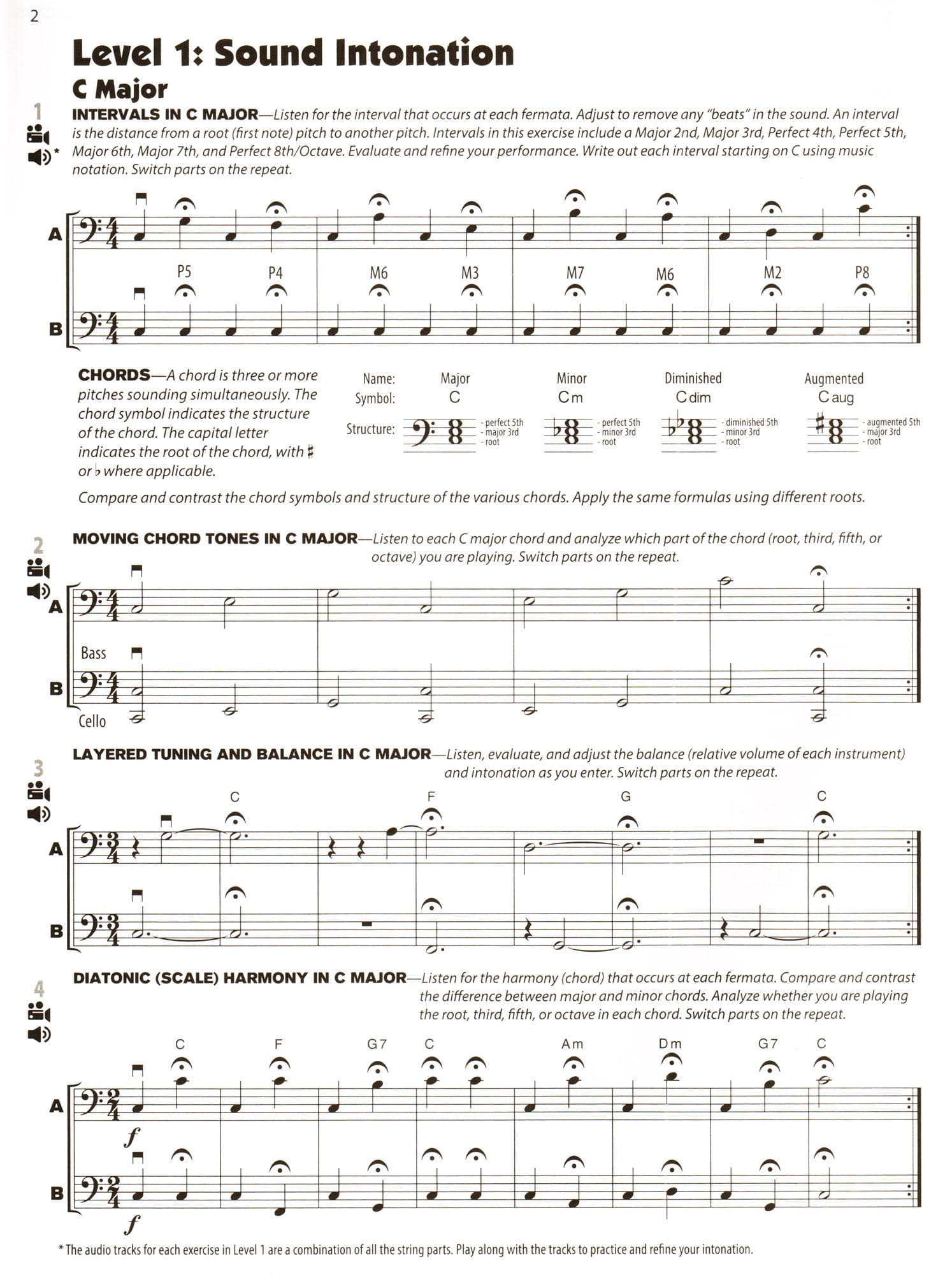 Sound Innovations - Creative Warm-Ups - for Cello or Bass - Intermediate String Orchestra Method by Phillips, Moss, Turner, Benham - Alfred