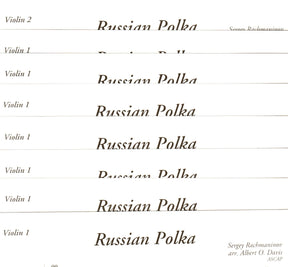 Rachmaninoff - Russian Polka, for String Orchestra Published by Great Works Publishing