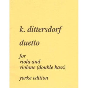 Dittersdorf, Carl Ditters von - Duetto in E-flat major, K 219 - Viola and Double Bass - Yorke Edition