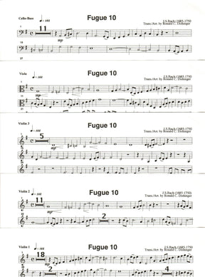 Bach, J.S. - Fugue 10 - for String Quintet or String Orchestra - arranged by Dishinger - Medici Music Press