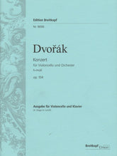 Dvorak, Antonin - Cello Concerto in B Minor, Op 104 - Cello and Piano - edited by Doge and Schiff - Breitkopf Edition