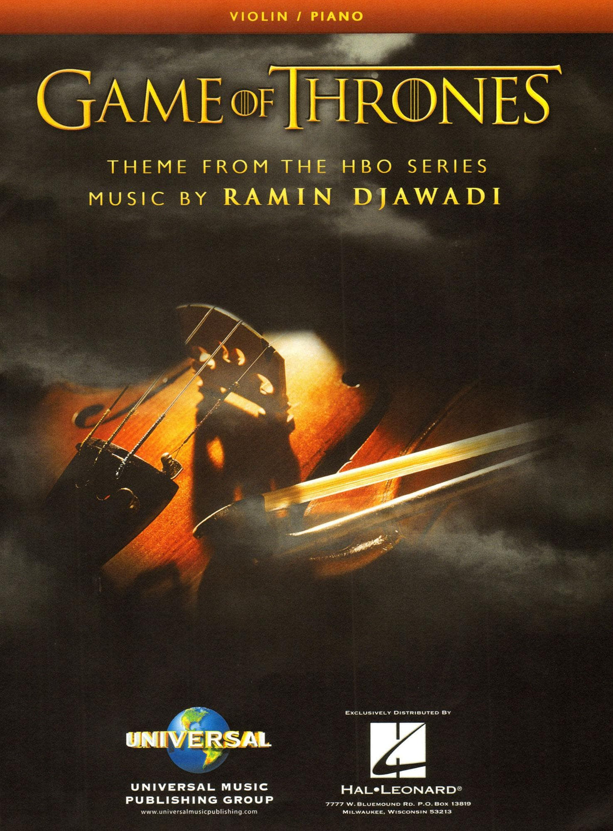 Game of Thrones Theme - for Violin and Piano - Hal Leonard