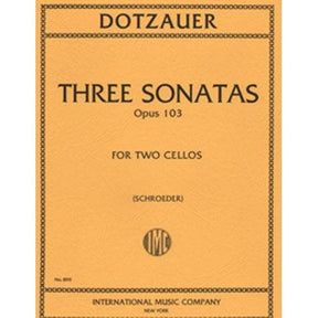 Dotzauer, J Friedrich - Three Sonatas, Op 103 - Two Cellos - edited by Schroeder - International Edition