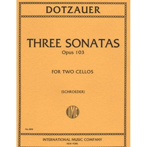 Dotzauer, J Friedrich - Three Sonatas, Op 103 - Two Cellos - edited by Schroeder - International Edition