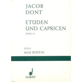 Dont, Jakob - 24 Etudes and Caprices, Op 35 - Viola solo - edited by Max Rostal - Schott Edition