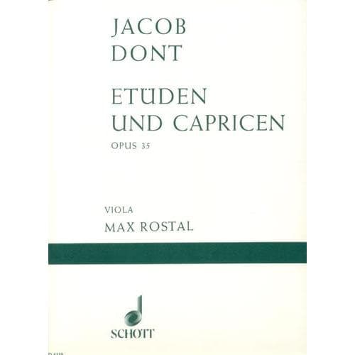 Dont, Jakob - 24 Etudes and Caprices, Op 35 - Viola solo - edited by Max Rostal - Schott Edition