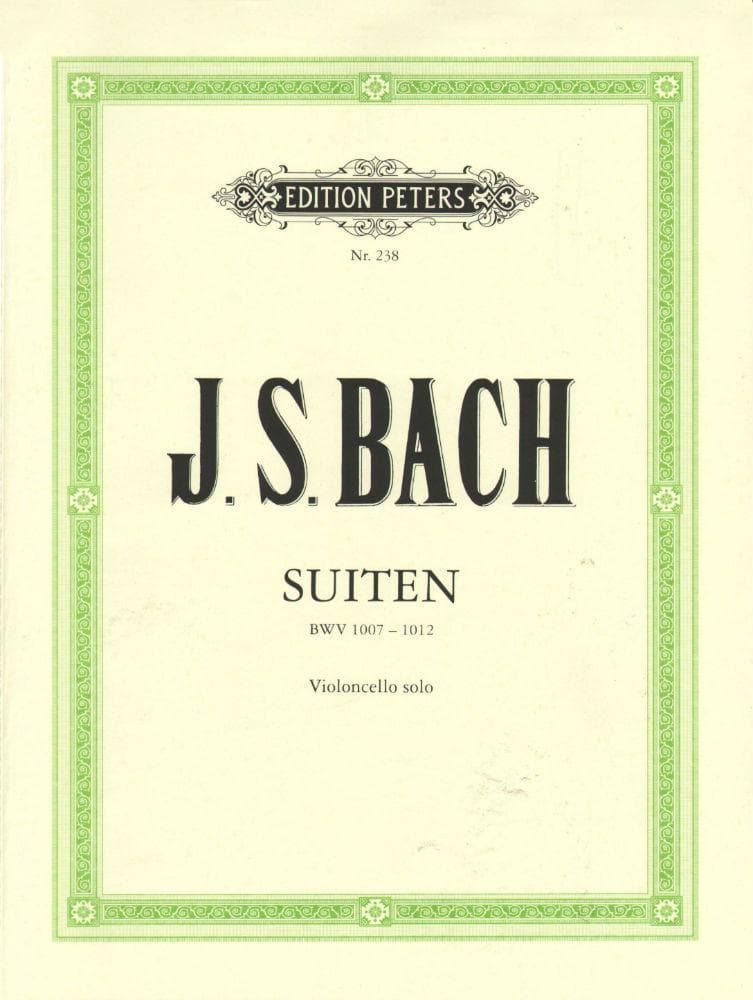 Bach, JS - 6 Suites BWV 1007 1012 for Cello - Arranged by Becker - Peters Edition