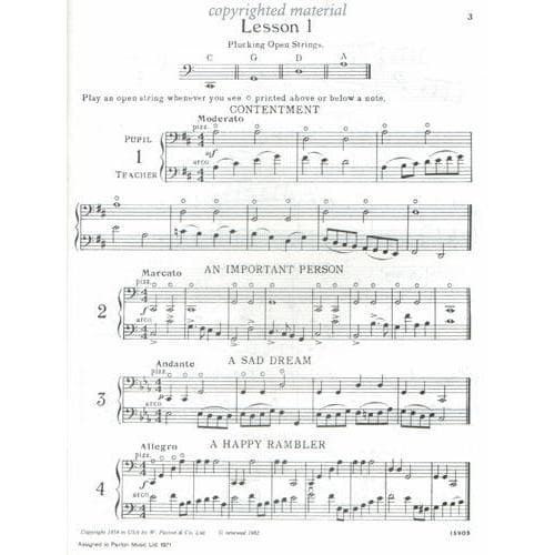 The First Year Violoncello Method by Benoy and Burrowes - Paxton Music Limited Publication