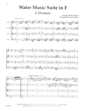 Handel, George Frideric - Water Music (Complete), HWV 348 , 349 , 350 - String Quartet - arranged by Lynne Latham - Latham Music Enterprises