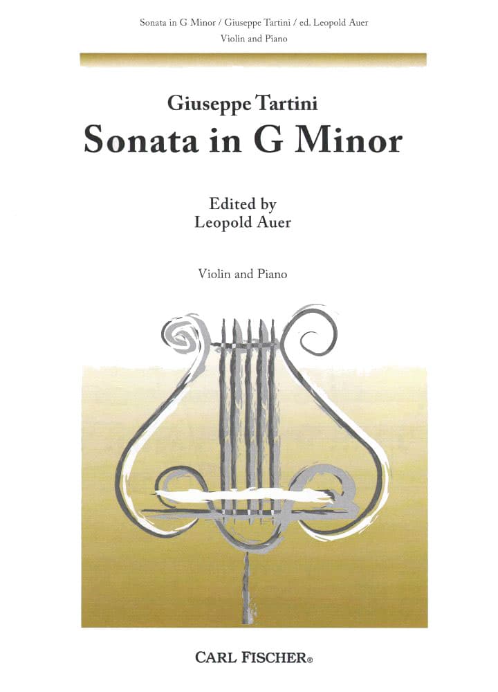 Tartini, Giuseppe - Sonata in g minor Op 1 No 10 For Violin and Piano Edited by Leopold Auer Published by Carl Fischer