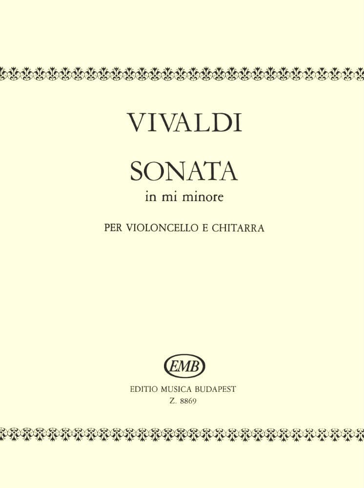 Vivaldi, Antonio - Sonata No 5 in e minor, RV 40 For Cello and Guitar Published by Editio Musica Budapest