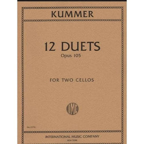 Kummer, FA - 12 Duets, Op 105 - Two Cellos - International Music Co