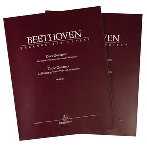 Beethoven, Ludwig van - Three Quartets for Pianoforte, Violin, Viola and Violoncello WoO 36