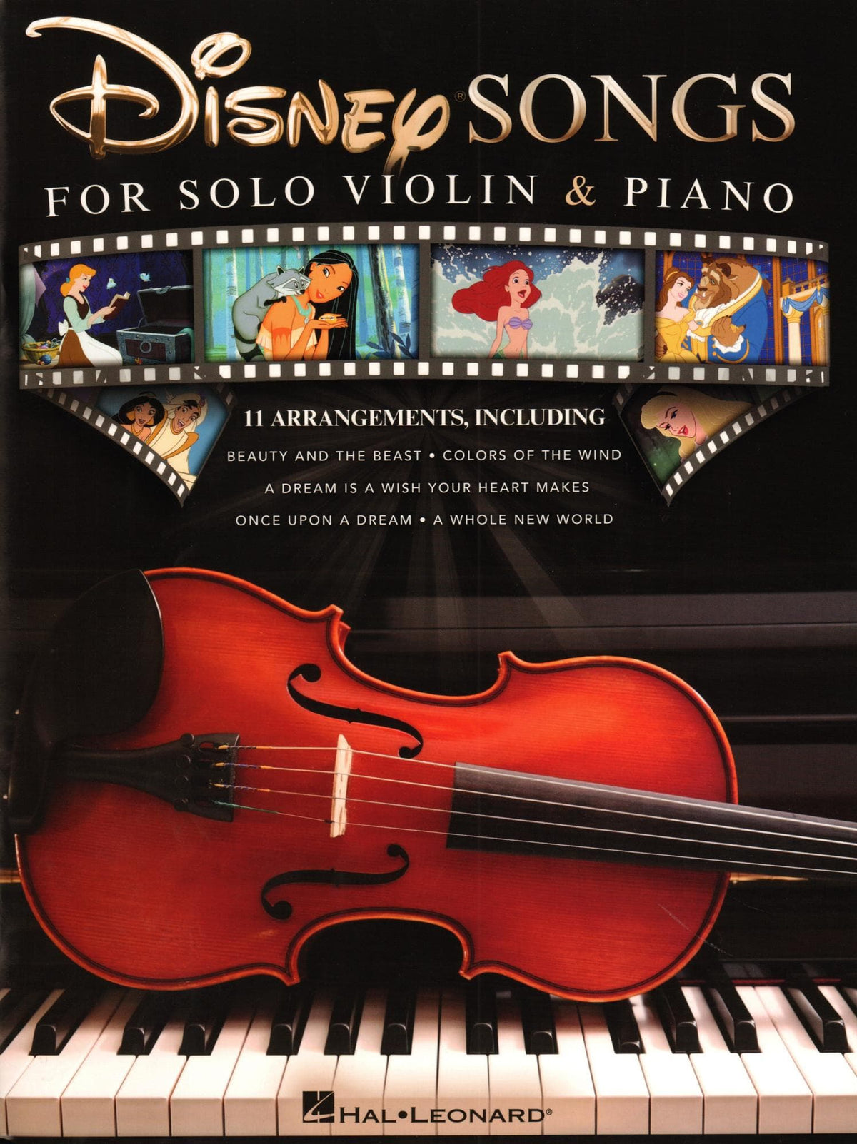 Disney Songs - for Solo Violin & Piano - 11 Arrangements - Hal Leonard Publications