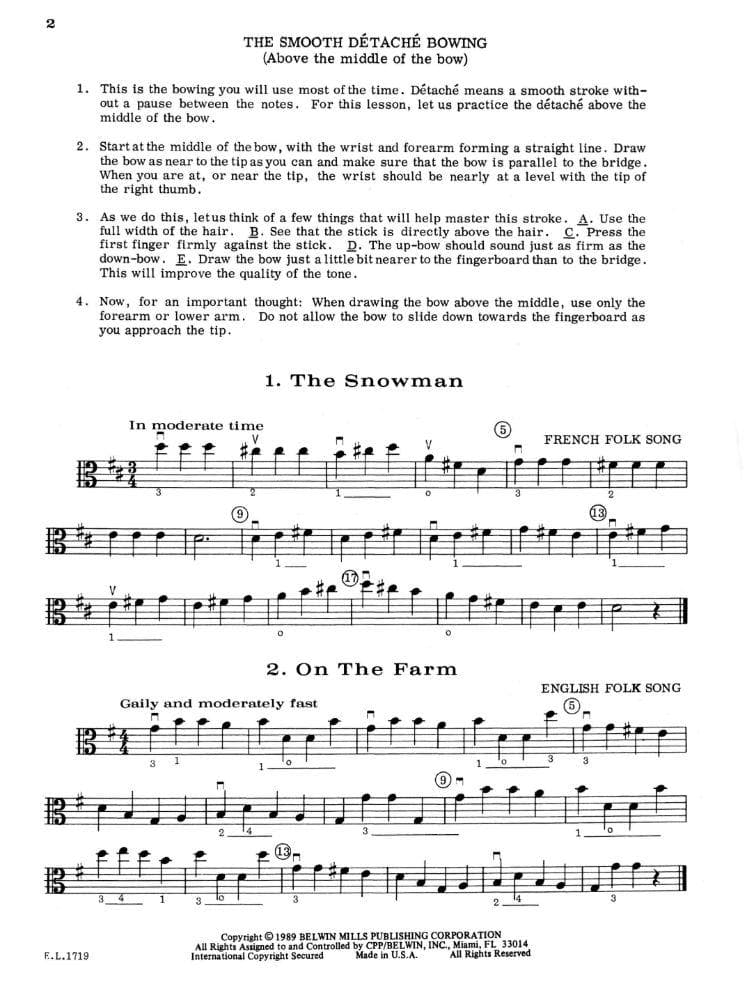 Applebaum, Samuel - Building Technique With Beautiful Music - Book 1 for Viola - Belwin/Mills Publication